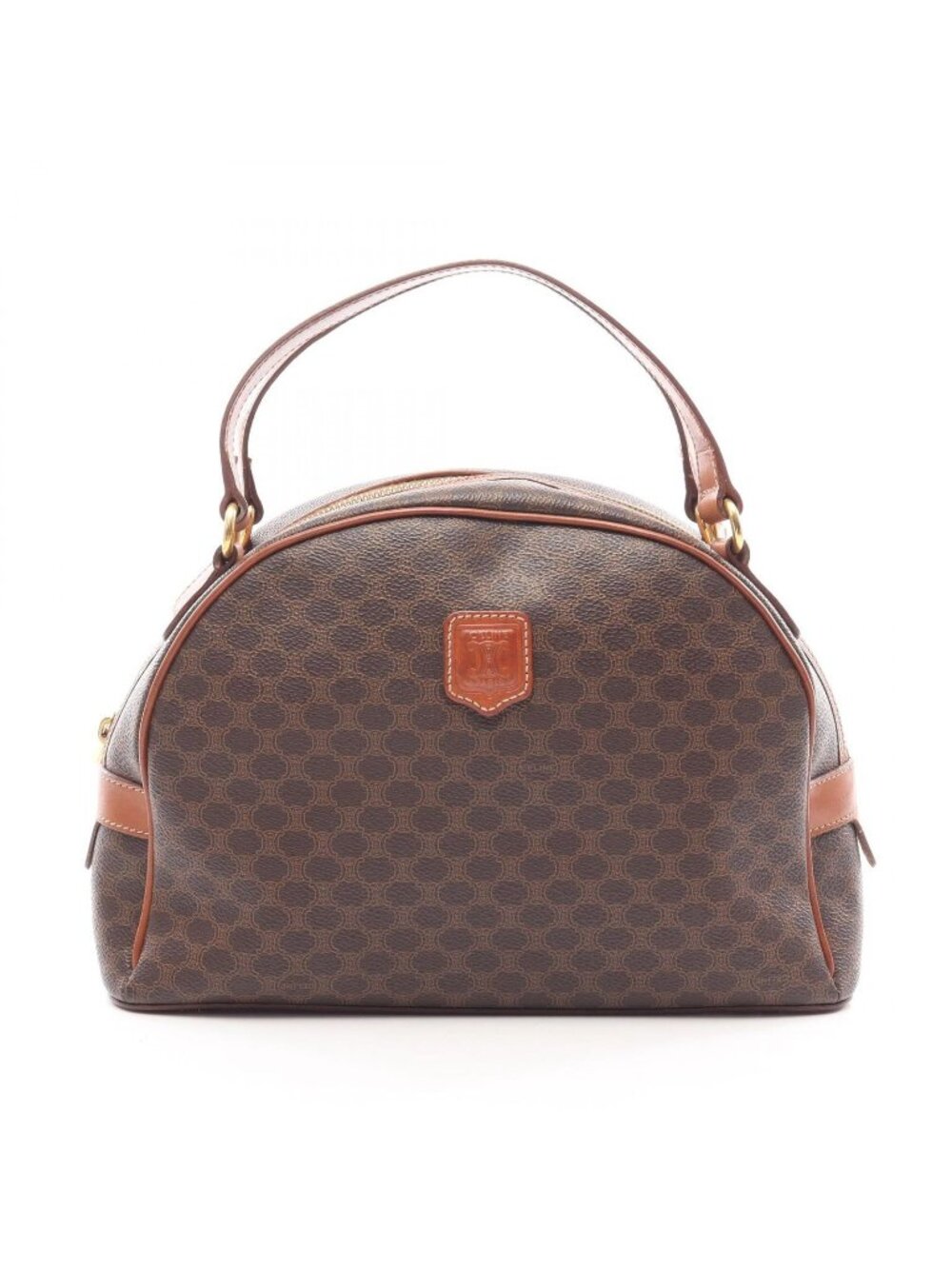 Celine Handbag Macadam Brown Leather Pattern